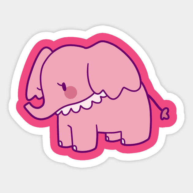 Pretty Pink Elephant Sticker by saradaboru